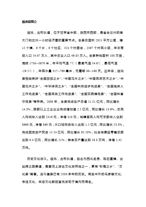 临洮县简介