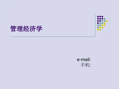 管理经济学2012