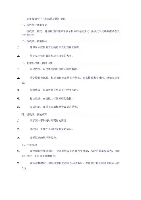 五年级数学下《折线统计图》笔记
