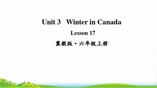 六年级英语上学期Lesson17课件冀教版