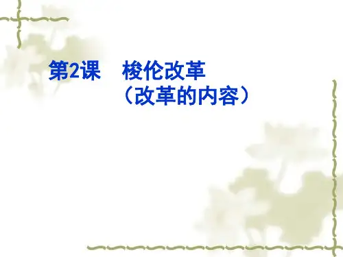 梭伦改革的内容