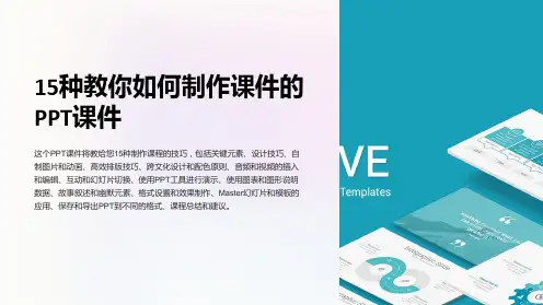15种教你如何制作课件的PPT课件