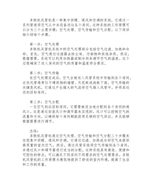 多联机风管机工作原理