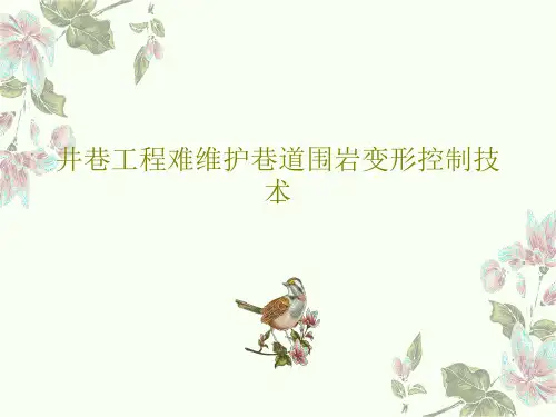井巷工程难维护巷道围岩变形控制技术98页PPT