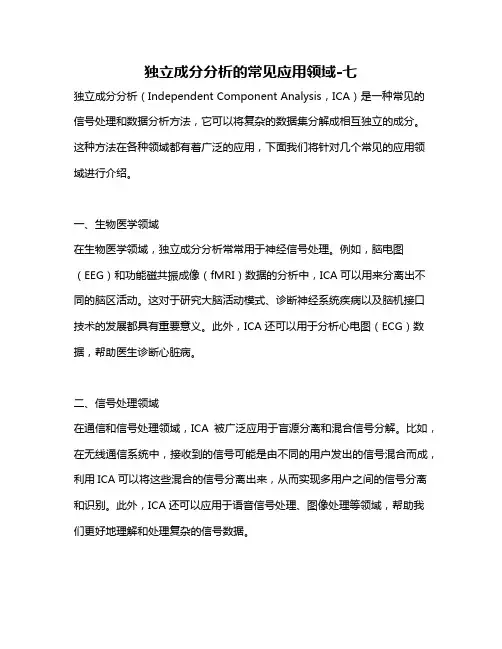 独立成分分析的常见应用领域-七