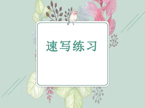 人美版初中美术九年级上册3.速写练习(共25张PPT)