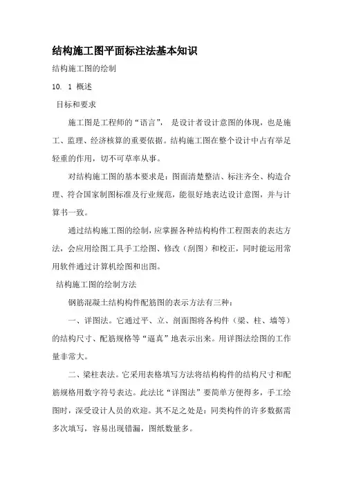 结构施工图平面标注法基本知识