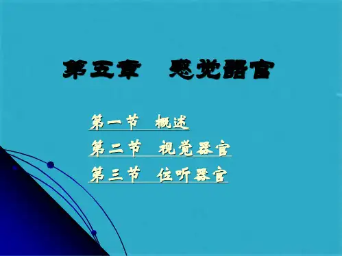 感觉器官ppt课件(共62张PPT)