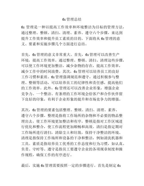 6s管理总结