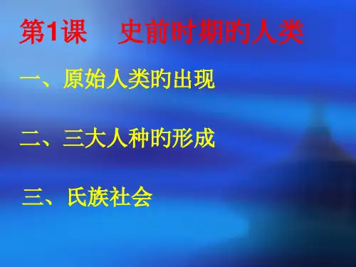 课史前时期的人类