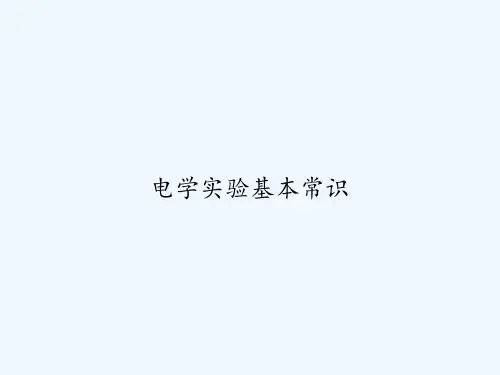 电学实验基本常识 PPT