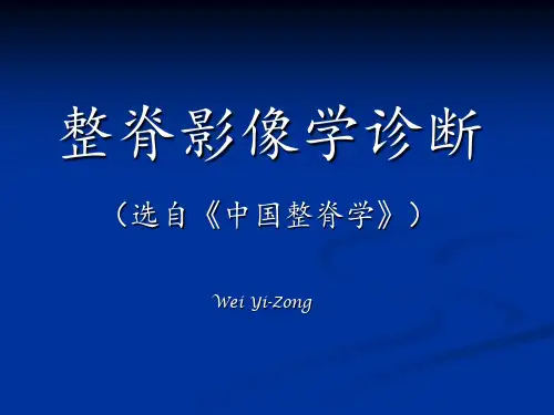 脊柱的影像学诊断 ppt课件