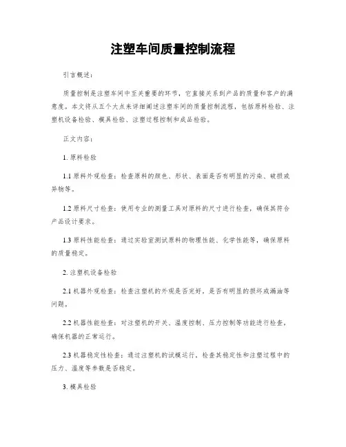 注塑车间质量控制流程