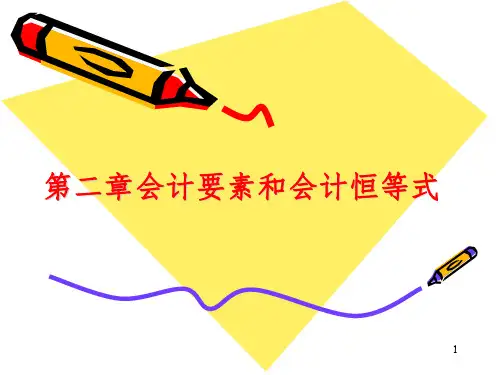 会计要素和会计恒等式PPT课件