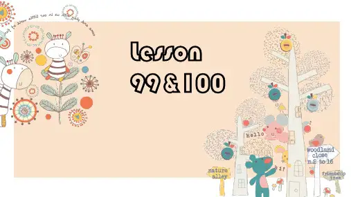 新概念英语第一册第99-100课课件