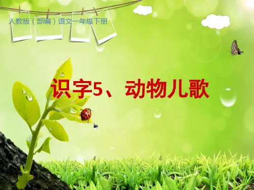 部编统编新人教版语文一年级下册识字5 动物儿歌