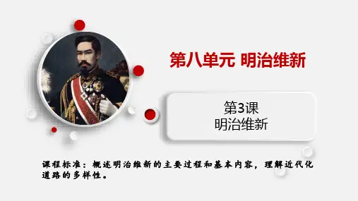 高中历史人教版选修一8.3日本明治维新课件