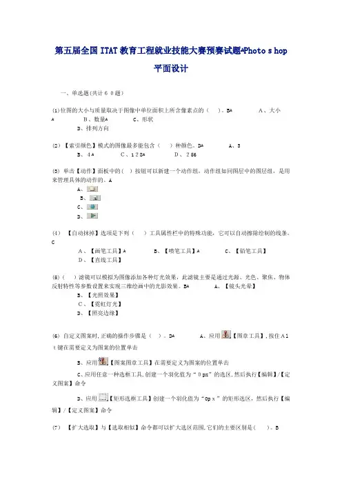 ITAT-第5届预赛试题-Photoshop平面设计及标准答案