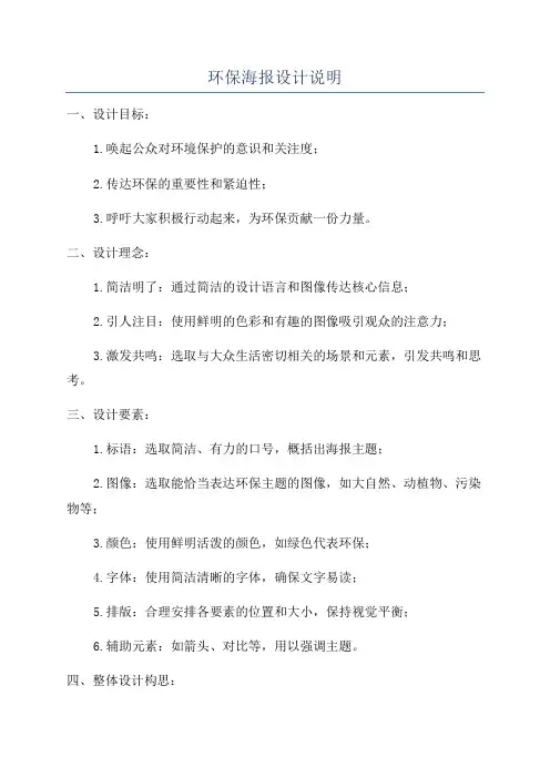 环保海报设计说明