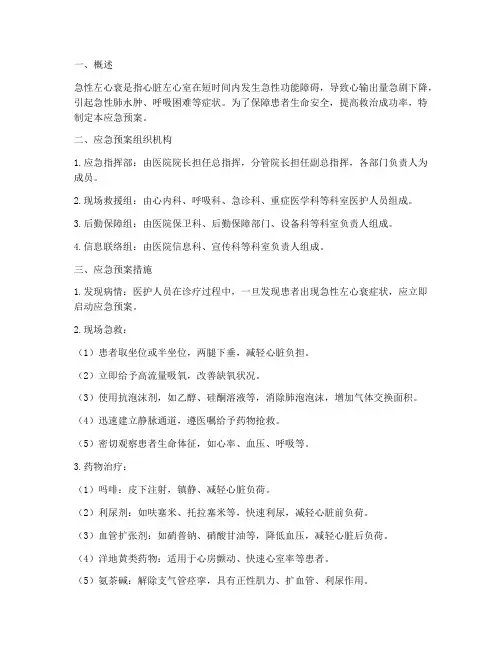 急性左心衰应急预案