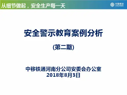 安全警示教育案例分析(每周一案例)(第二期)