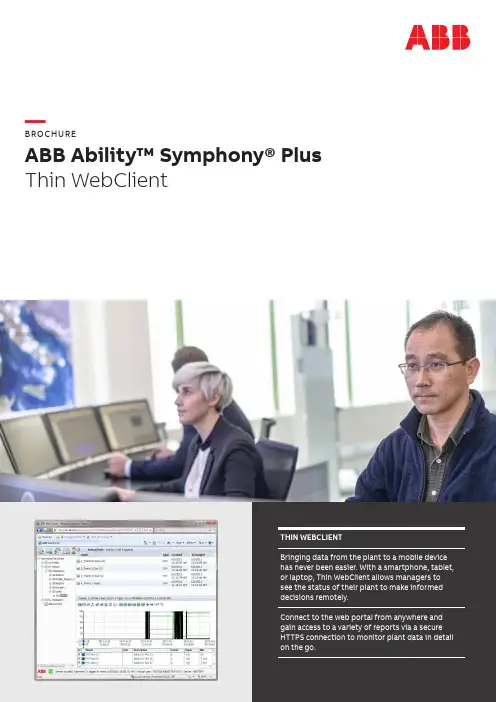 ABB Ability Symphony Plus Thin WebClient 用户指南说明书