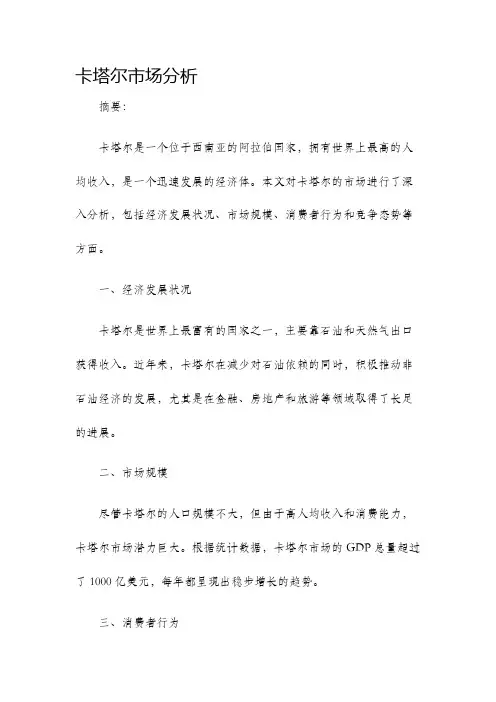 卡塔尔市场分析