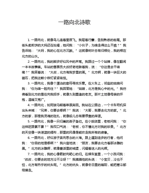 一路向北诗歌