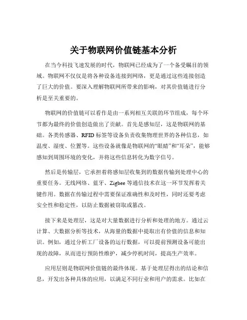 关于物联网价值链基本分析