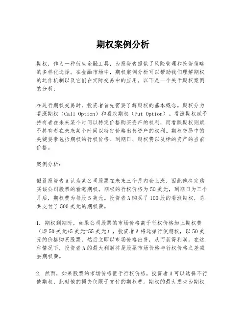 期权案例分析