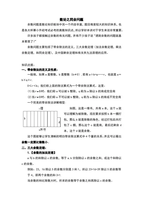 (完整版)同余问题知识点讲解