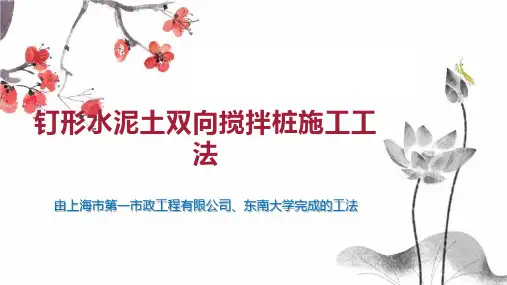 钉形水泥土双向搅拌桩施工工法