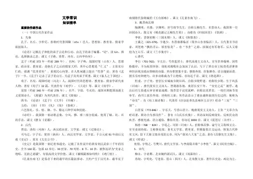 中等职业学校高等教育出版社语文文学常识