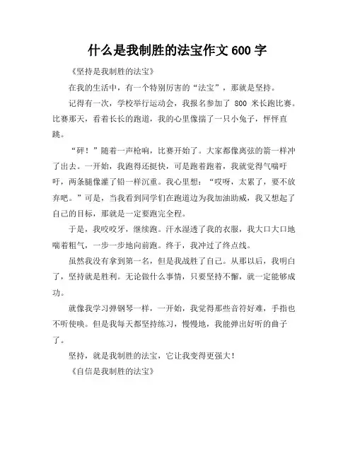 什么是我制胜的法宝作文600字
