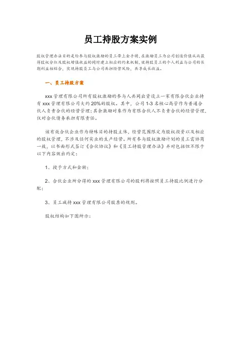 企业员工持股方案实例
