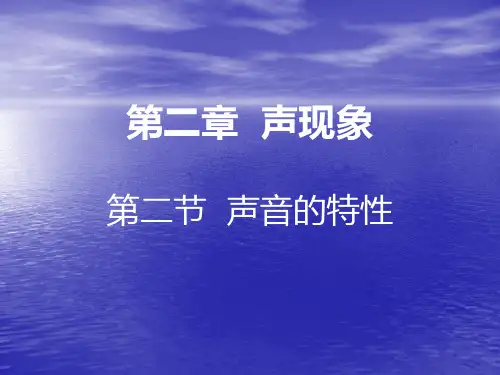 新人教版八年级物理上册第二章第二节