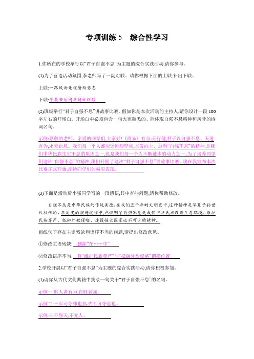综合性学习—2020-2021学年部编版九年级语文上册