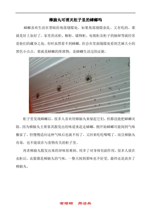 樟脑丸可消灭蟑螂吗 家里出现蟑螂预示什么