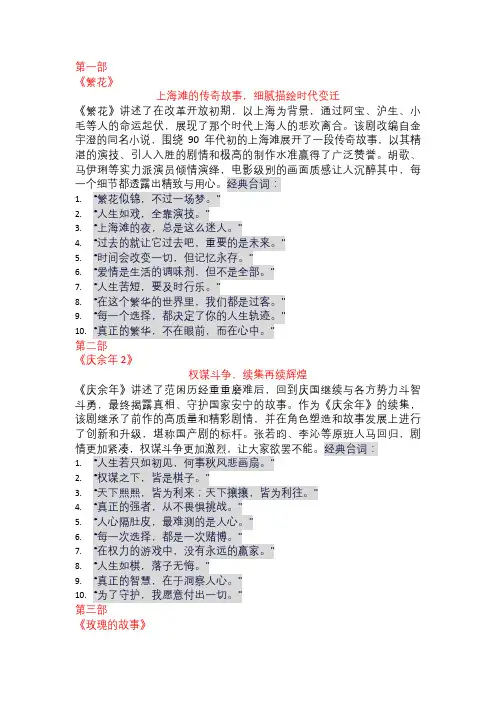 2024最火十部电视剧