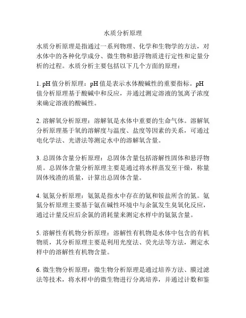 水质分析原理