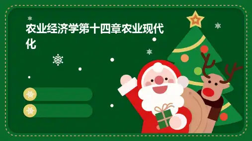 农业经济学第十四章农业现代化