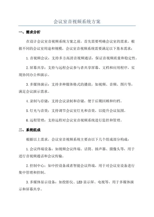 会议室音视频系统方案