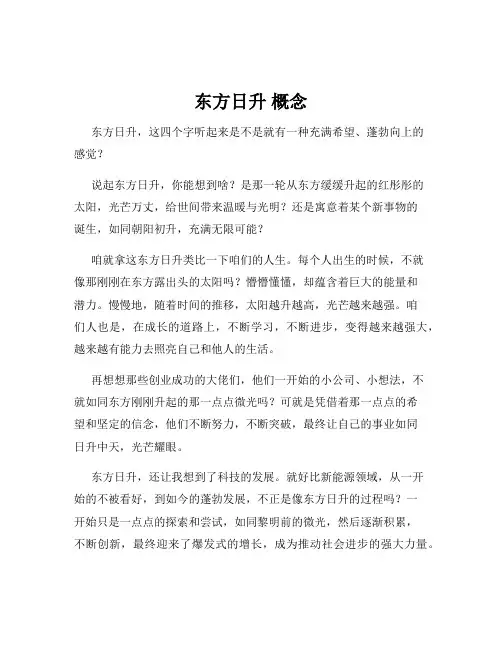 东方日升 概念