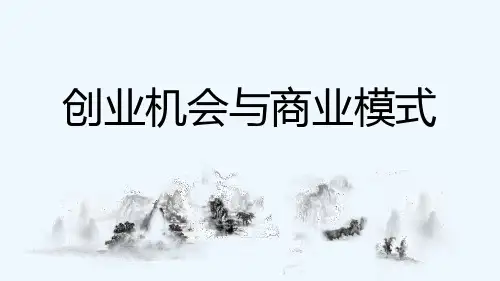 创业机会与商业模式