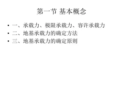 地基承载力计算PPT课件