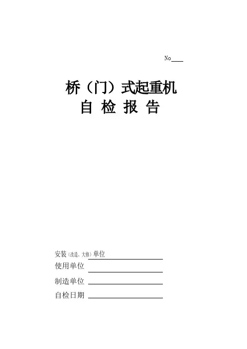 桥门式起重机自检报告