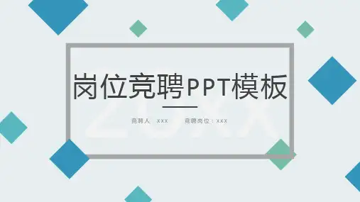 岗位竞聘PPT模板合集(精选4套)