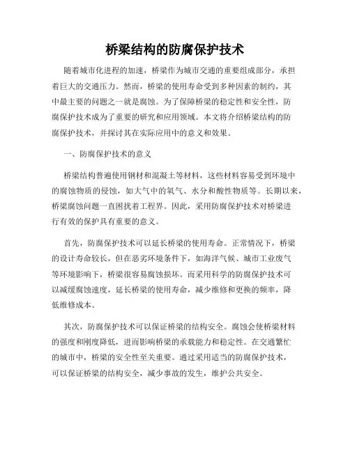 桥梁结构的防腐保护技术
