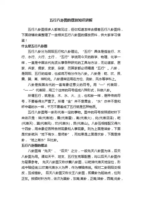 五行八卦图的摆放知识讲解