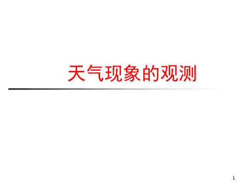 天气现象的仪测
